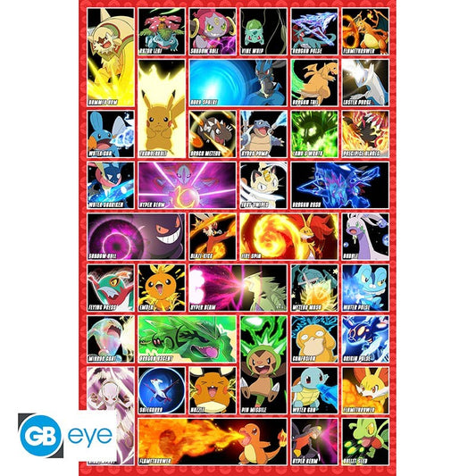 Maxi Poster Attaque Pokemon 91.5x61cm